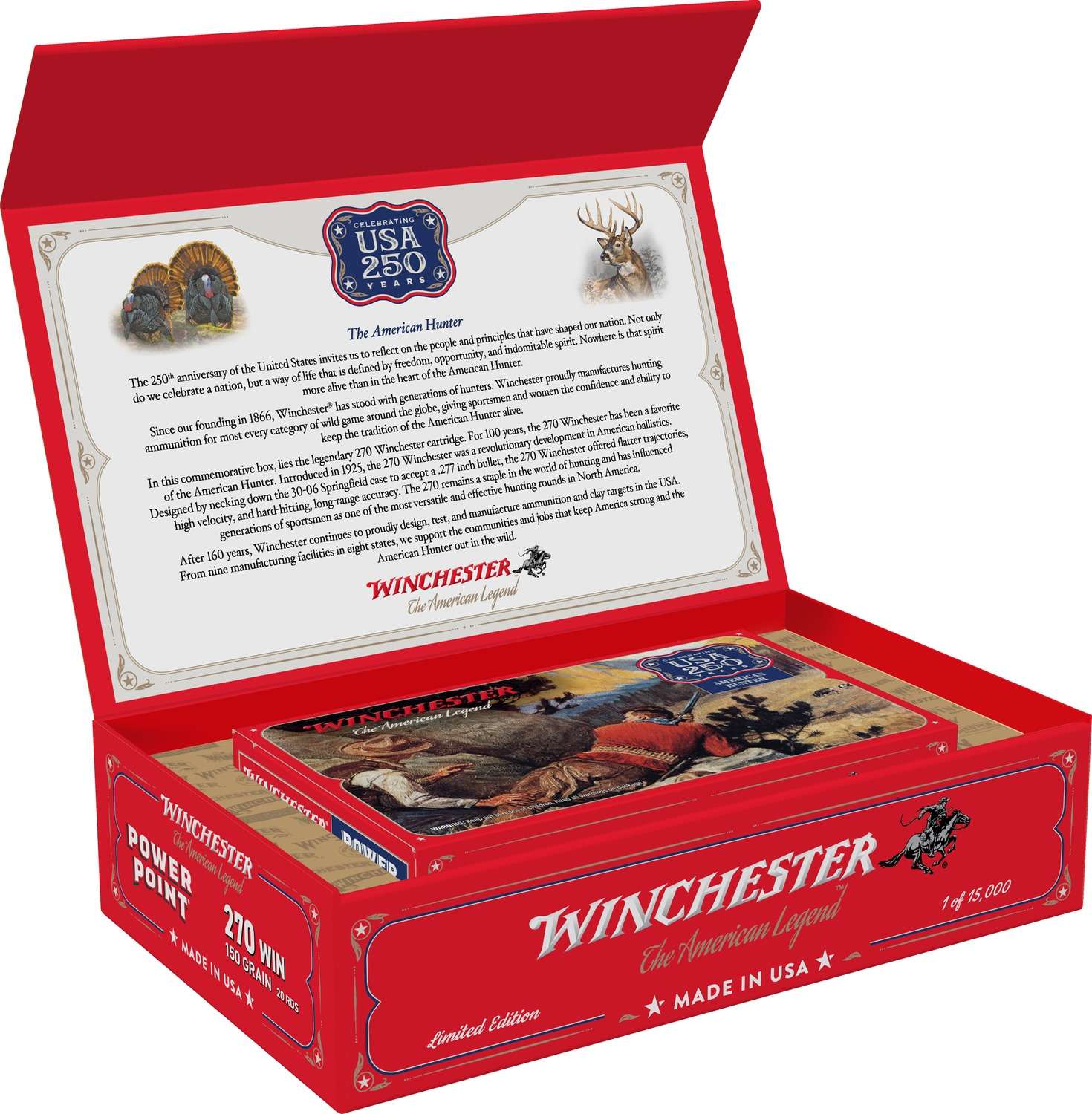 Winchester Ammo X270250 USA 250th Commemorative Box Series 270Win